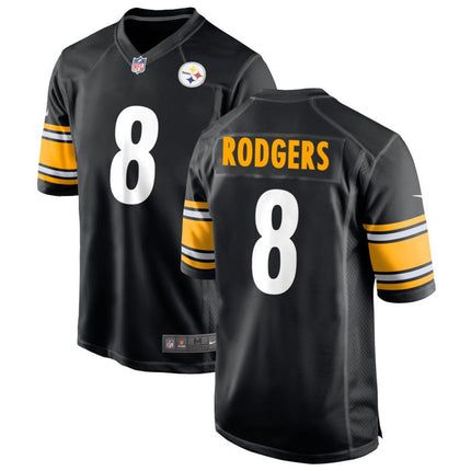 Aaron Rodgers Pittsburgh Steelers 2026 Game Jersey - Black