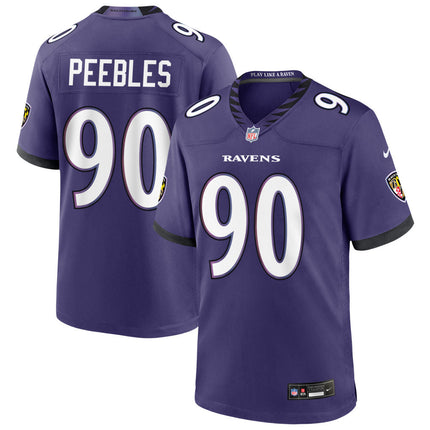Aeneas Peebles Baltimore Ravens 2026 Game Jersey - Purple