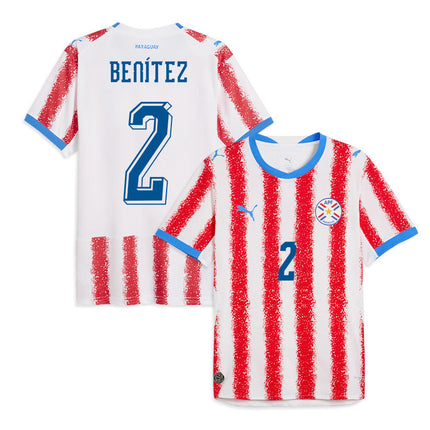 Alan Benitez Paraguay National Team 2026 World Cup Home Jersey - White/Red