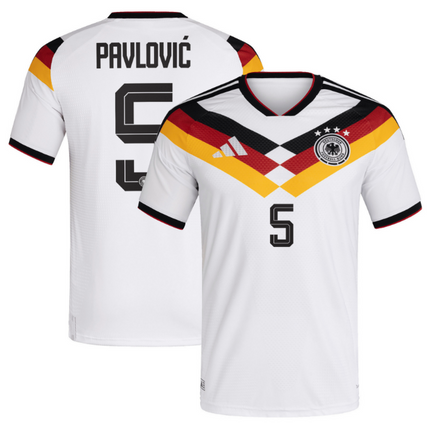 Aleksandar Pavlovic Germany National Team World Cup 2026 World Cup Home Jersey - White