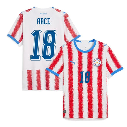 Alex Arce Paraguay National Team 2026 World Cup Home Jersey - White/Red