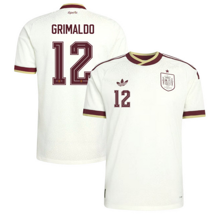 Alex Grimaldo Spain National Team 2026 World Cup Away Jersey - White