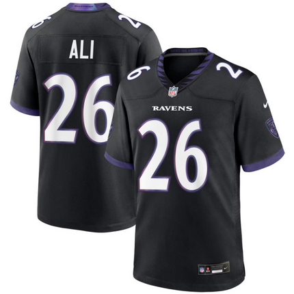 Rasheen Ali Baltimore Ravens 2026 Alternate Game Jersey - Black