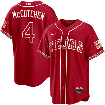 Andrew McCutchen Texas Rangers 2026 City Connect Jersey - Red