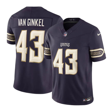 Andrew Van Ginkel Minnesota Vikings 2026 Rivalries Limited Stitched Jersey - Purple
