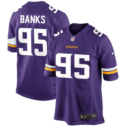 Caleb Banks Minnesota Vikings 2026 Game Jersey - Purple