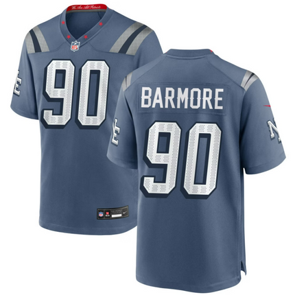 Christian Barmore New England Patriots 2026 Rivalries Collection Game Jersey - Blue