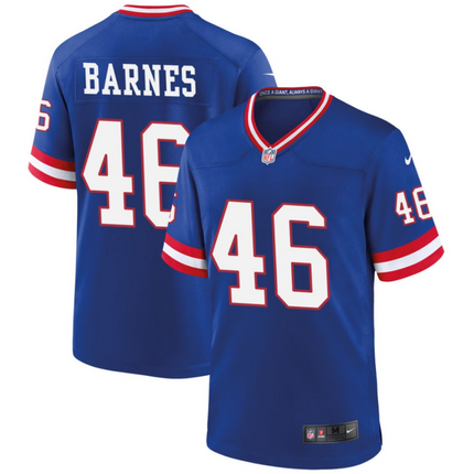 Zaire Barnes New York Giants 2026 Classic Game Jersey - Royal