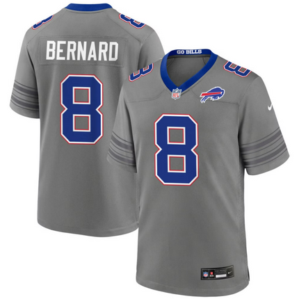 Terrel Bernard Buffalo Bills 2026 City Game Jersey - Gray Nickel