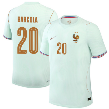 Bradley Barcola France National Team 2026 World Cup Away Jersey - Green