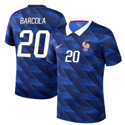 Bradley Barcola France National Team 2026 World Cup Home Jersey - Blue