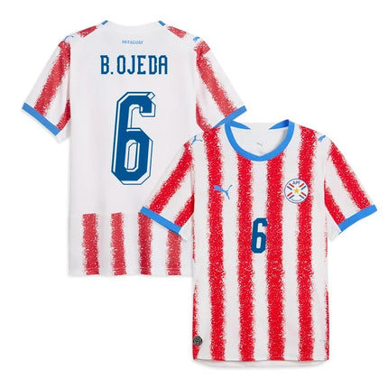 Braian Ojeda Paraguay National Team 2026 World Cup Home Jersey - White/Red