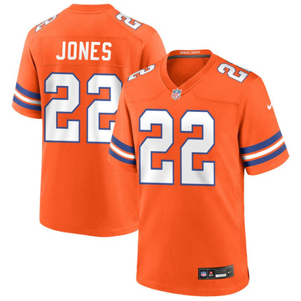 Brandon Jones Denver Broncos Mile High Collection 1977 Throwback Game Jersey - Orange