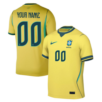 Custom Name Brazil National Team 2026 World Cup Home Jersey - Yellow