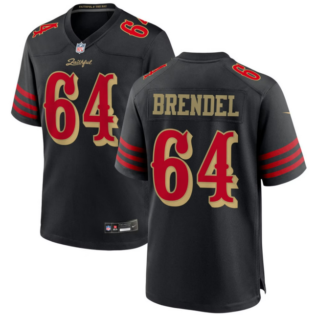 Jake Brendel San Francisco 49ers 2026 Rivalries Collection Game Jersey - Black