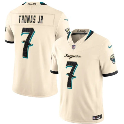Brian Thomas Jr. Jacksonville Jaguars 2026 Rivalries Collection Stitched Jersey - Cream