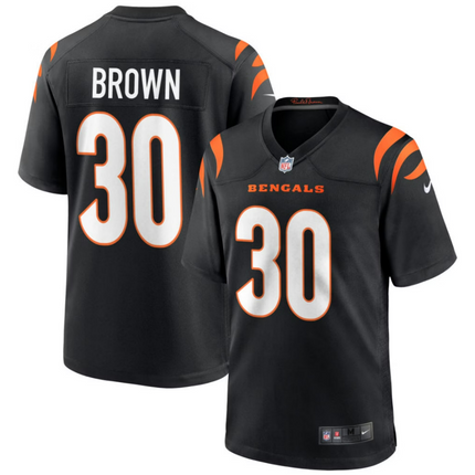 Chase Brown Cincinnati Bengals 2026 Game Jersey - Black