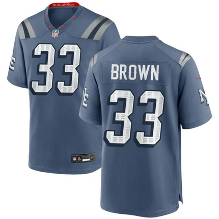 Mike Brown New England Patriots 2026 Rivalries Collection Game Jersey - Blue