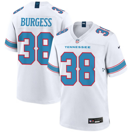 Terrell Burgess Tennessee Titans 2026 Game Jersey - White