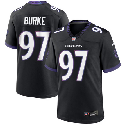 Ethan Burke Baltimore Ravens 2026 Alternate Game Jersey - Black