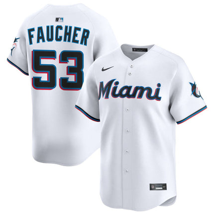 Calvin Faucher Miami Marlins 2026 Home Limited Jersey - White