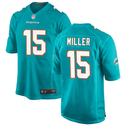 Cam Miller Miami Dolphins 2026 Game Jersey - Aqua