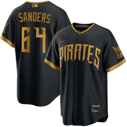 Cam Sanders Pittsburgh Pirates 2026 City Connect Stadium Jersey - Black