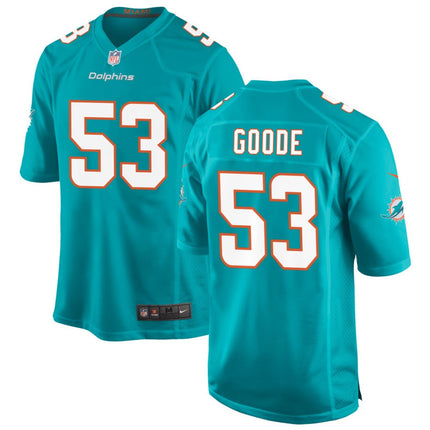 Cameron Goode Miami Dolphins 2026 Game Jersey - Aqua