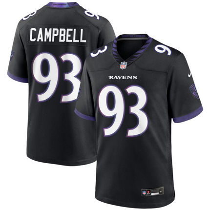 Calais Campbell Baltimore Ravens 2026 Alternate Game Jersey - Black