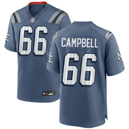 Will Campbell New England Patriots 2026 Rivalries Collection Game Jersey - Blue