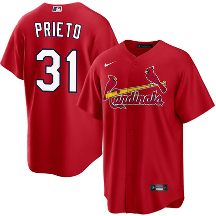 Cesar Prieto St. Louis Cardinals 2026 Alternate Jersey - Red