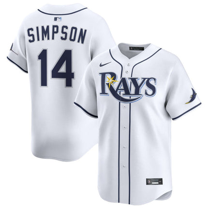 Chandler Simpson Tampa Bay Rays 2026 Home Limited Jersey - White