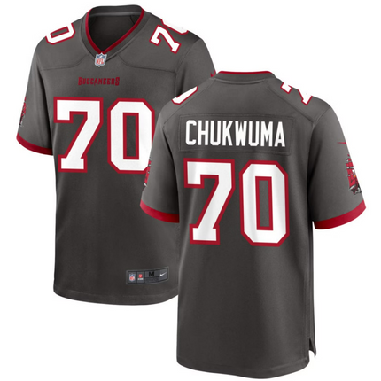 Ben Chukwuma Tampa Bay Buccaneers 2026 Alternate Game Jersey - Pewter