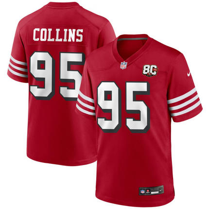 Alfred Collins San Francisco 49ers Nike 80th Anniversary Alternate Game Jersey - Scarlet