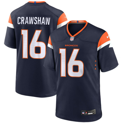 Jeremy Crawshaw Denver Broncos 2026 Alternate Mile High Collection Game Jersey - Navy
