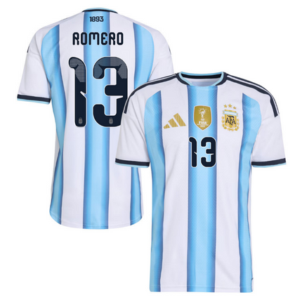 Cristian Romero Argentina National Team 2026 World Cup Home Jersey - White