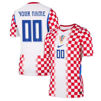 Custom Name Croatia National Team 2026 World Cup Home Jersey - Red