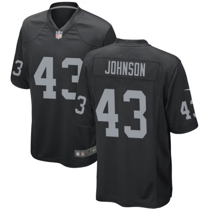 Dalton Johnson Las Vegas Raiders 2026 Game Jersey - Black