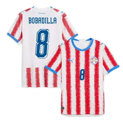 Damian Bobadilla Paraguay National Team 2026 World Cup Home Jersey - White/Red