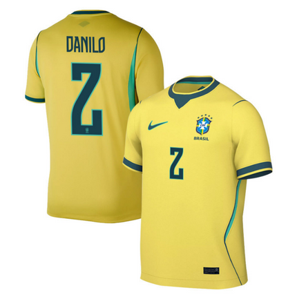Danilo Brazil National Team 2026 World Cup Home Jersey - Yellow