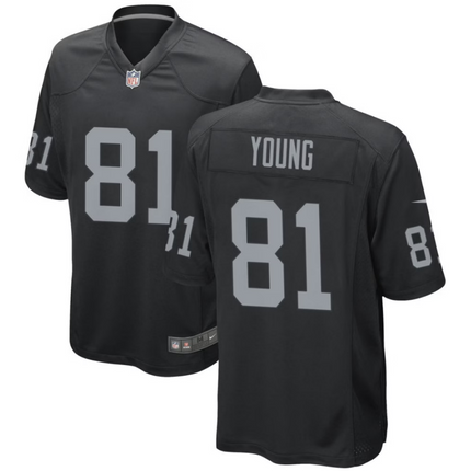 Dareke Young Las Vegas Raiders 2026 Game Jersey - Black
