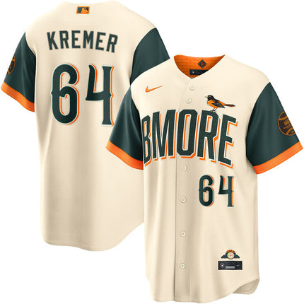 Dean Kremer Baltimore Orioles 2026 City Connect Jersey - Cream