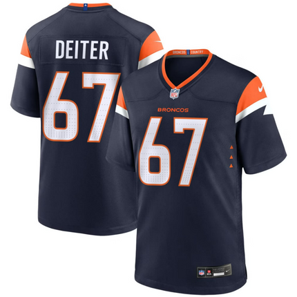 Michael Deiter Denver Broncos 2026 Alternate Mile High Collection Game Jersey - Navy