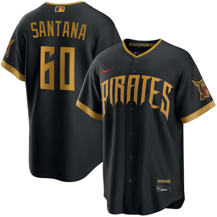 Dennis Santana Pittsburgh Pirates 2026 City Connect Stadium Jersey - Black