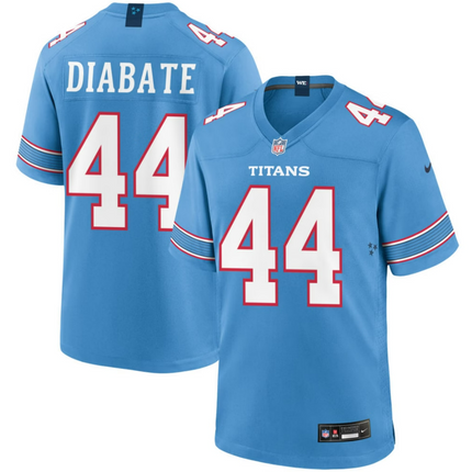 Mohamoud Diabate Tennessee Titans 2026 Game Jersey - Light Blue