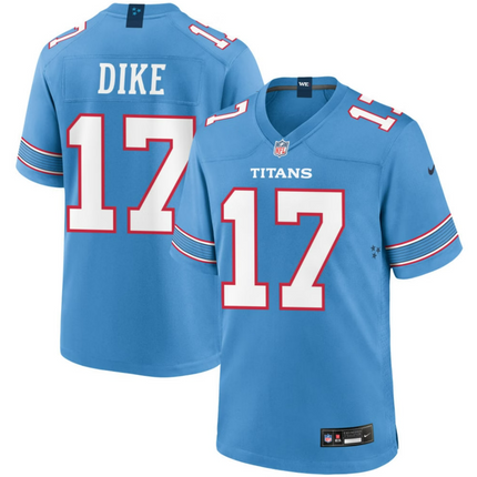 Chimere Dike Tennessee Titans 2026 Game Jersey - Light Blue