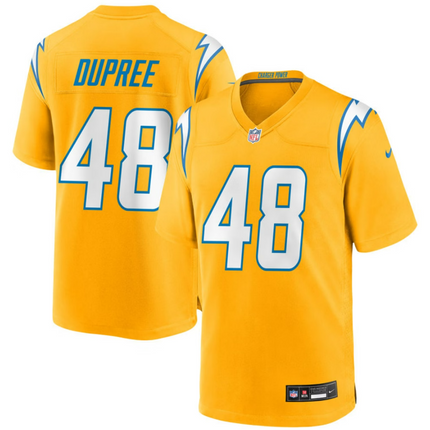 Bud Dupree Los Angeles Chargers 2026 Alternate Charger Power Game Jersey - Gold