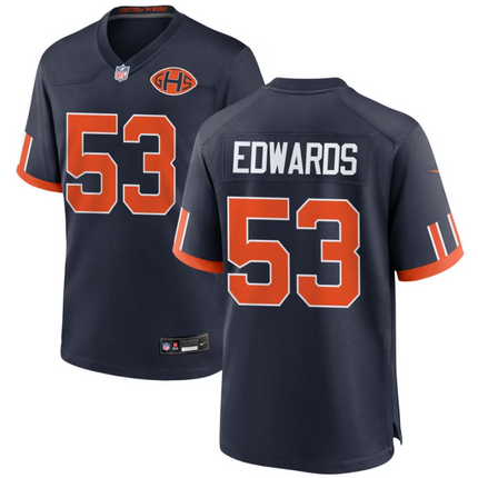 T.J.Edwards Chicago Bears 2026 Rivalries Collection Game Jersey - Navy