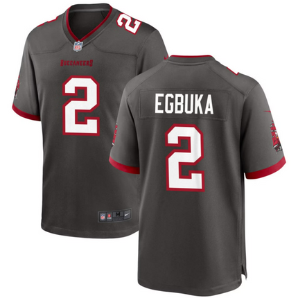 Emeka Egbuka Tampa Bay Buccaneers 2026 Alternate Game Jersey - Pewter