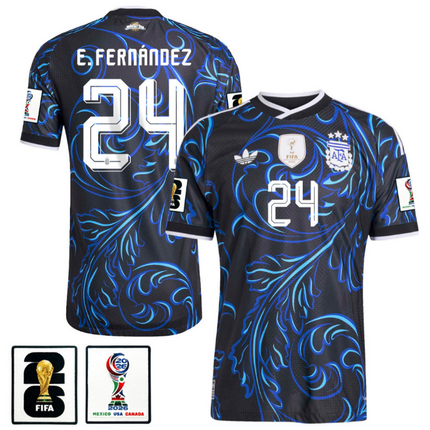 Enzo Fernandez Argentina National Team 2026 World Cup Away Jersey - Blue